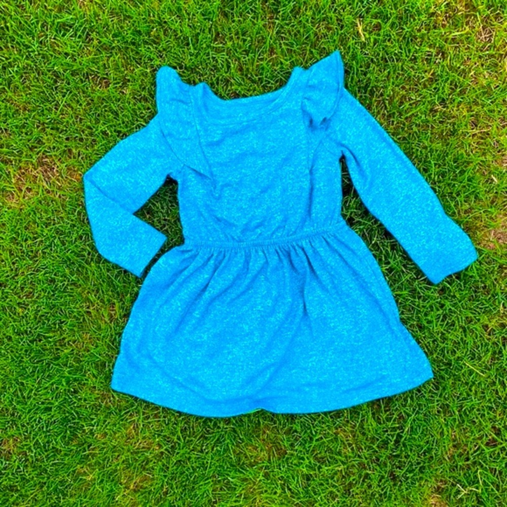 Kids Long Sleeve Ruffle Dress